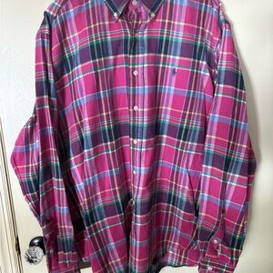 Ralph Lauren Pink and Blue Plaid Shirt